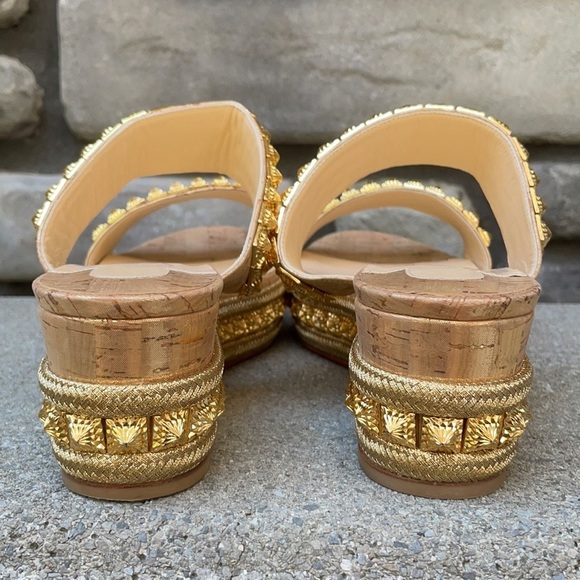 Christian Louboutin Ecu Gold 60mm EUC sz 41 - Picture 6 of 15